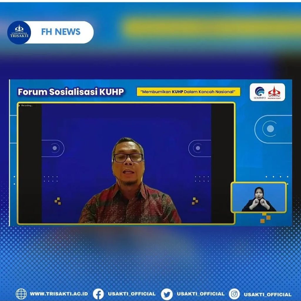 FORUM SOSIALISASI KUHP “Membumikan KUHP Dalam Kancah Nasional" - Prodi ...